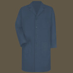 Unisex Extended Sizes Button Front Lab Coat