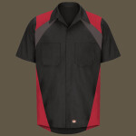 Men's Tri-Color Short Sleeve Shop Shirt